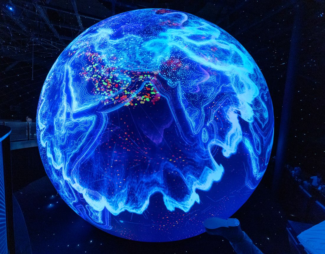 Plateforme géospatiale sur écran